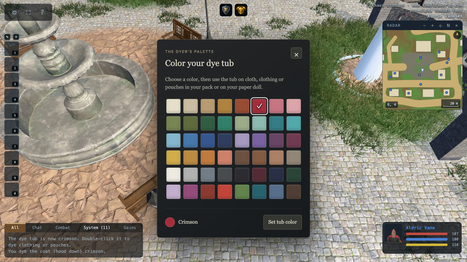 The dyer's palette, forty-eight swatches with crimson chosen